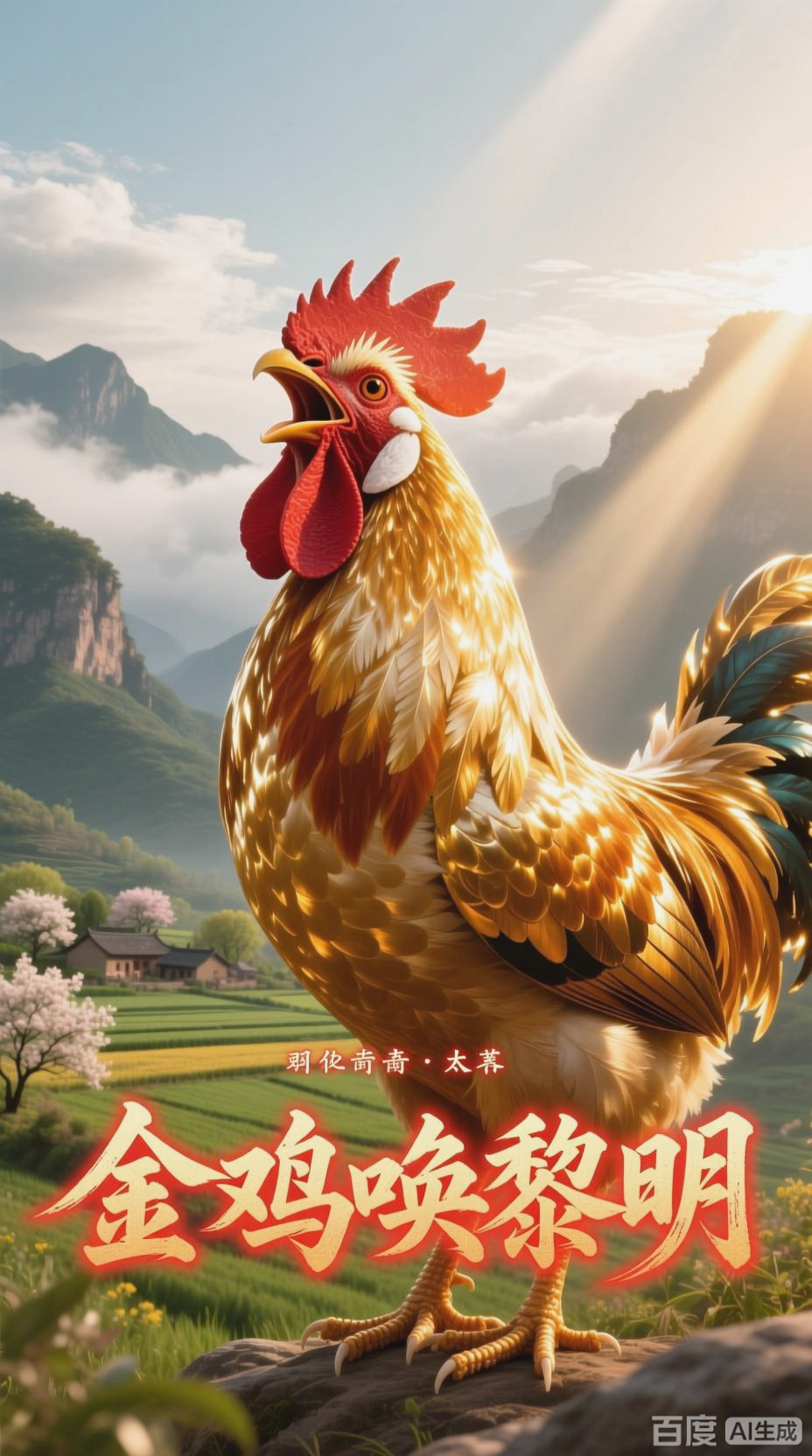 公鸡报晓，唤醒新的一天