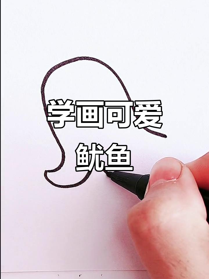 鱿鱼简笔画,零基础也能轻松学会