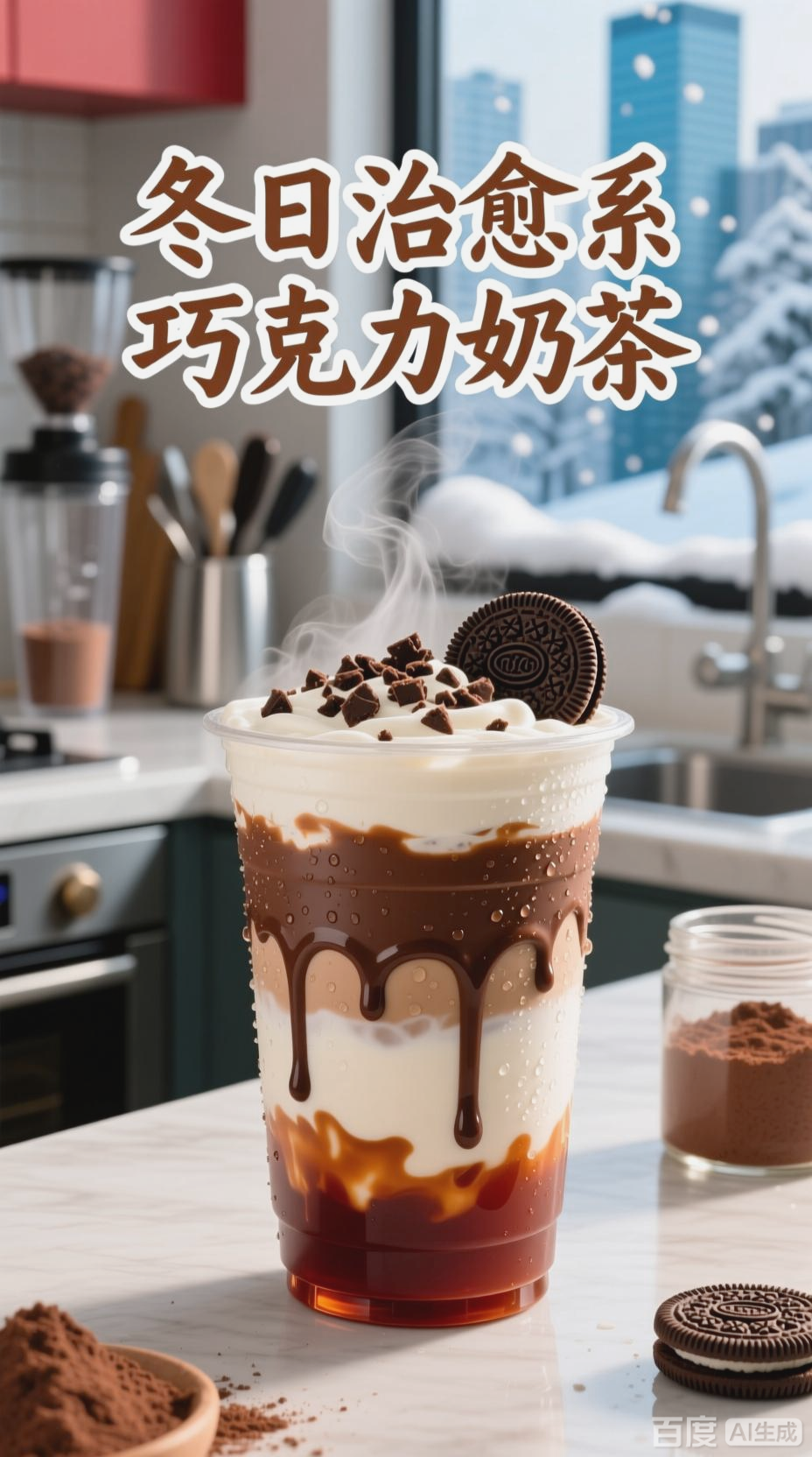 巧克力奶茶的细腻层次