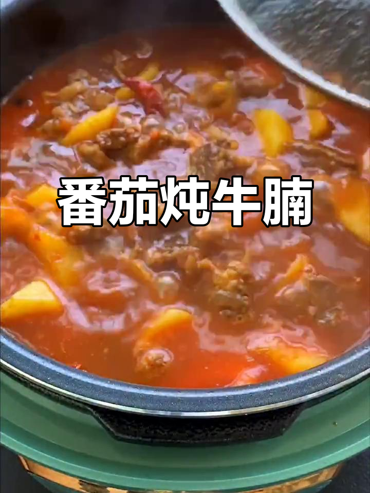 西红柿炖牛腩,汤汁浓郁软烂入味,家常下饭新做法