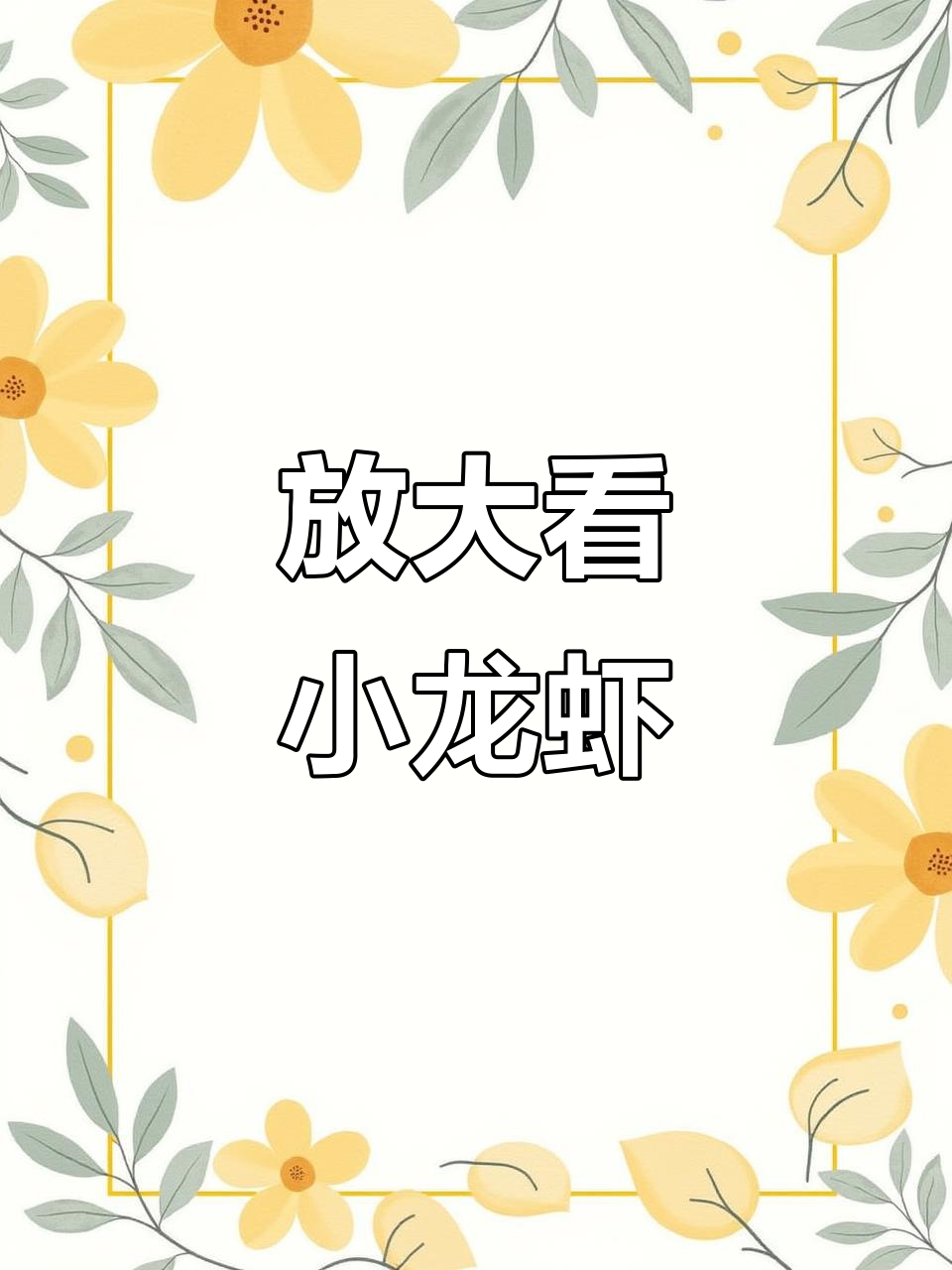 小龙虾显微镜下大变身,看看它们真实的样子