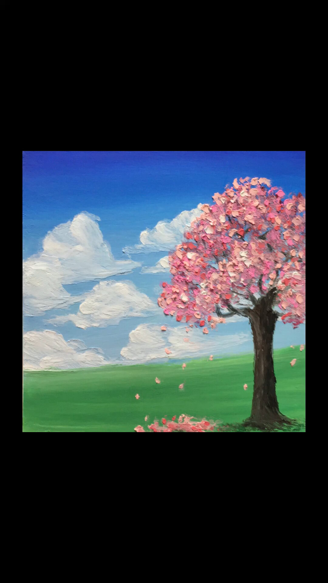 油画棒|超简单油画棒绘画过程,风景画