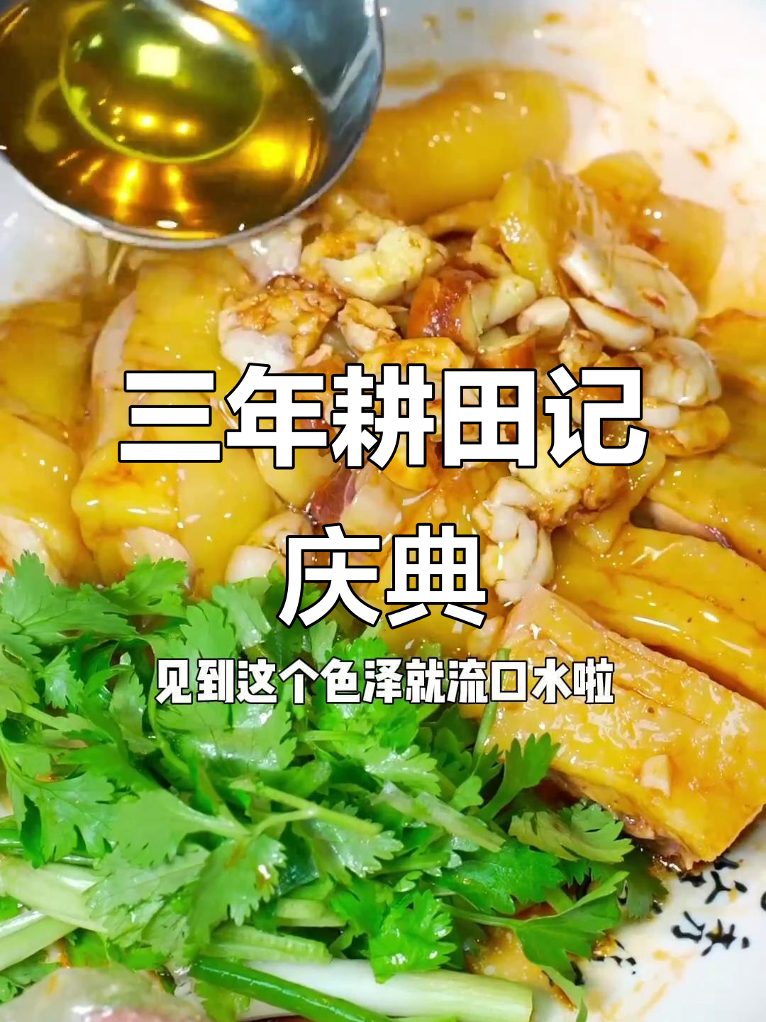 耕田记三周年庆,化州香油鸡大快朵颐!