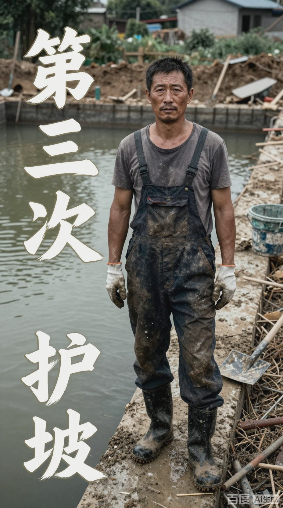 三次尝试，终筑坚固鱼池护坡