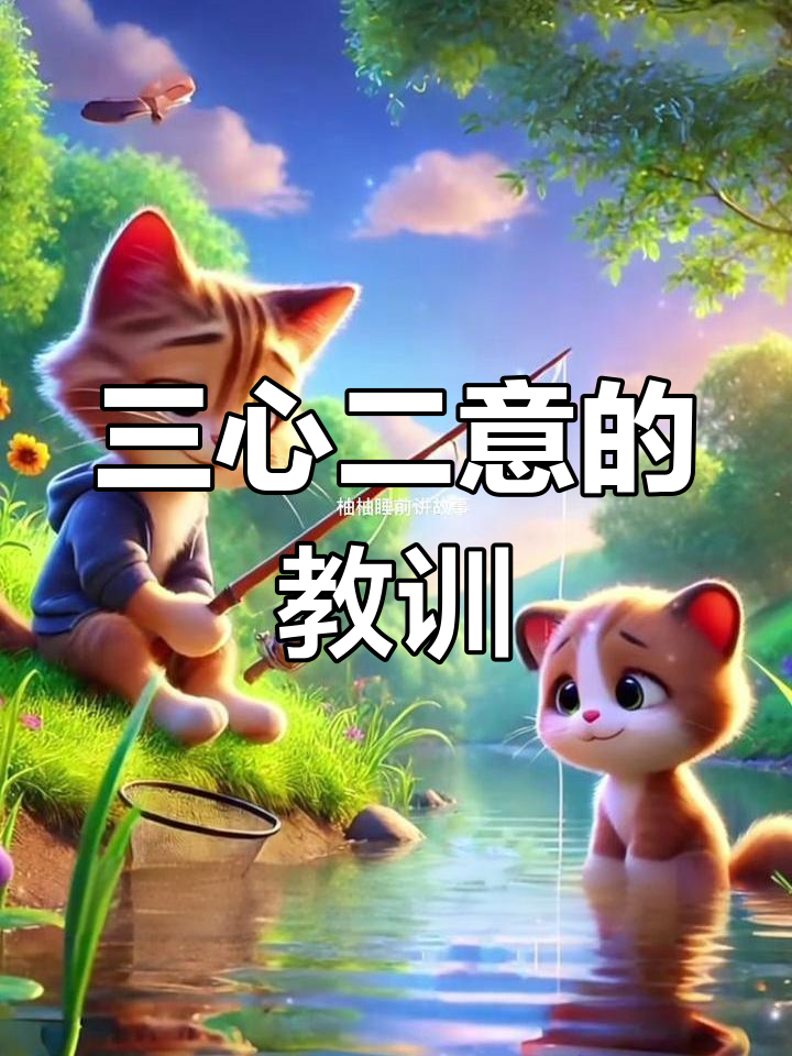 小花猫钓鱼三心二意,最后终于专心钓到鱼