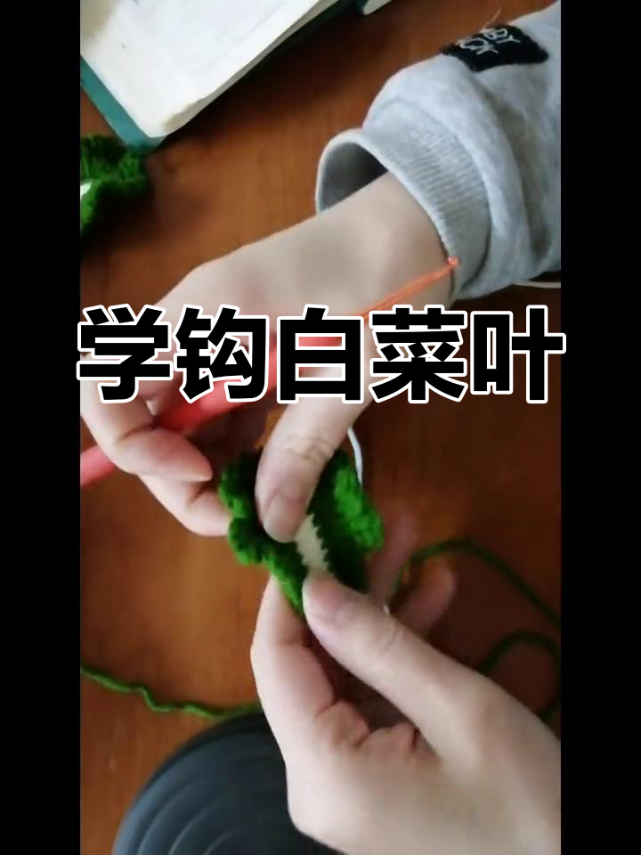 简单步骤教你钩白菜挂件,叶子栩栩如生