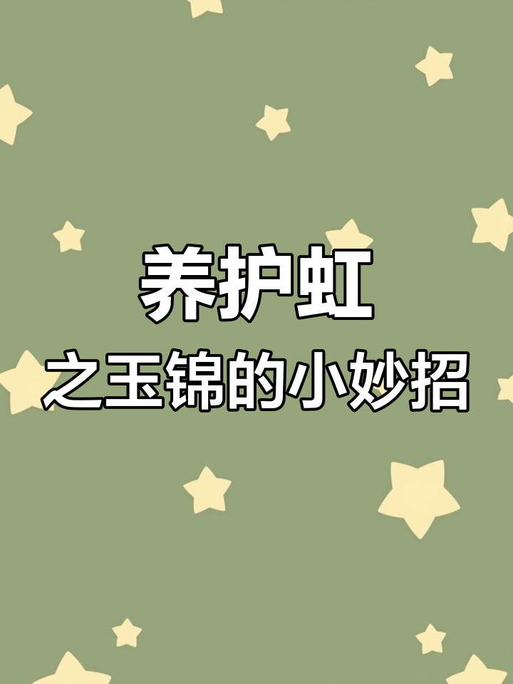 如何养出最漂亮的虹之玉锦?这些小技巧你必须知道