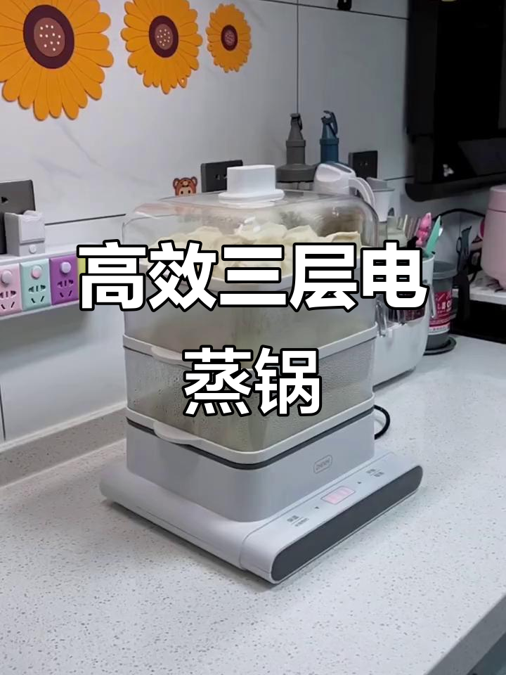 三层电蒸锅,快速出蒸汽,早餐晚餐都能轻松搞定