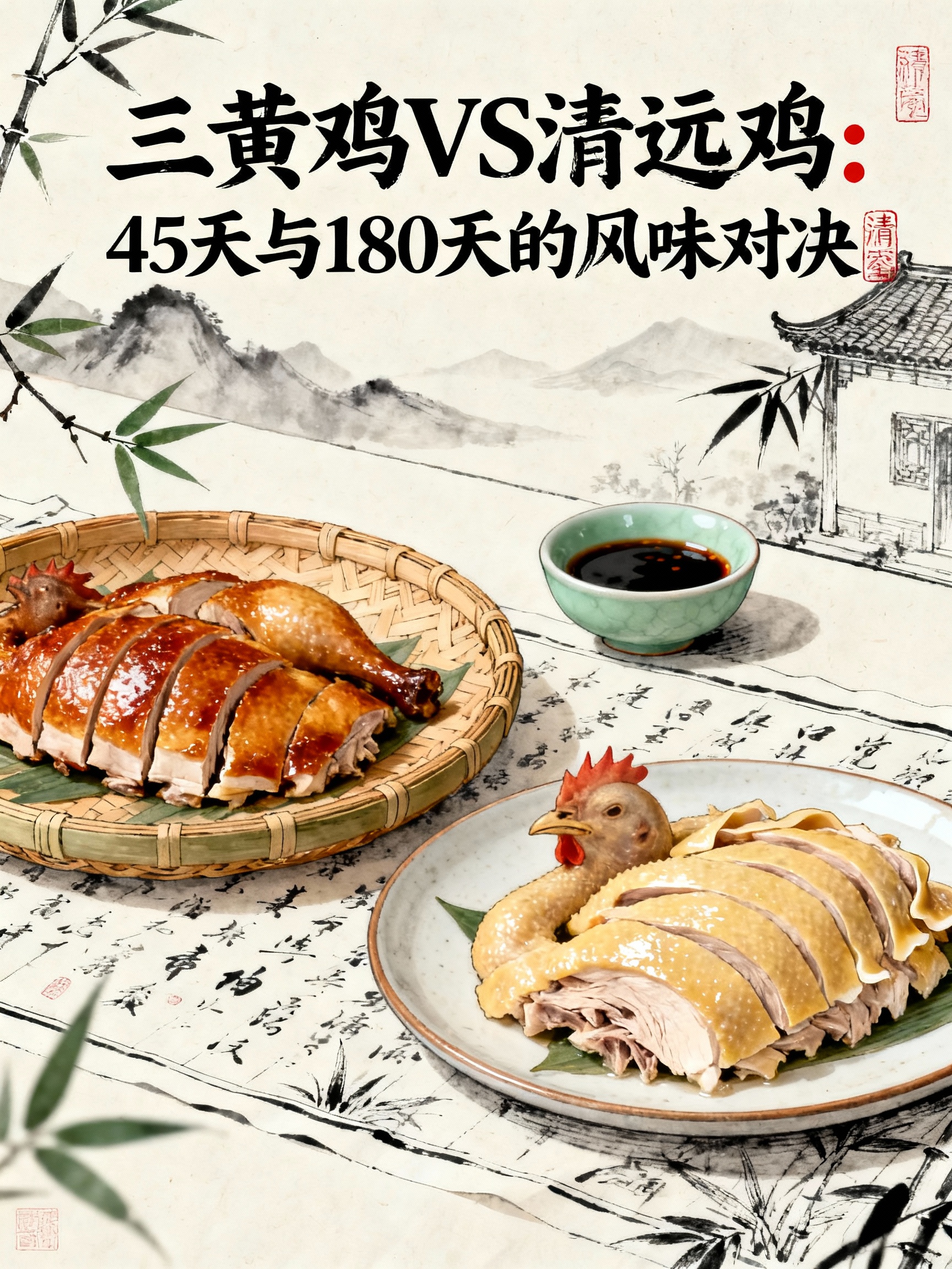 三黄鸡VS清远鸡：45天与180天的风味对决