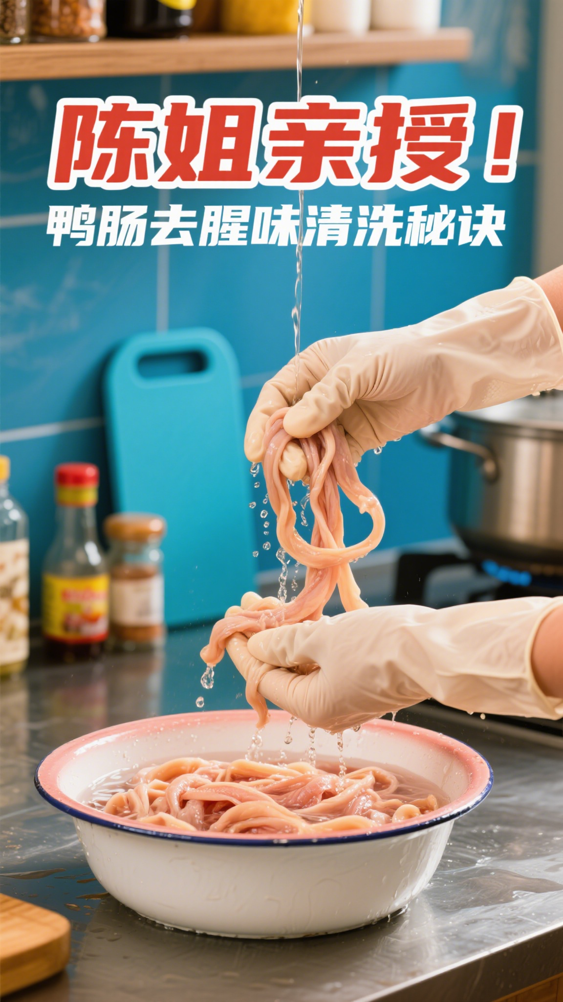 陈姐亲授!鸭肠去腥味清洗秘诀