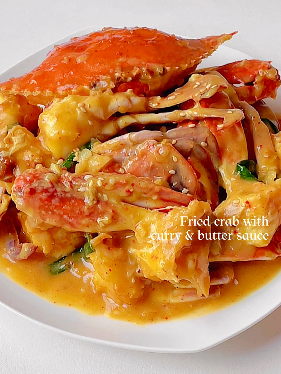 秋天的第一只梭子蟹|蒜香咖喱炒蟹～