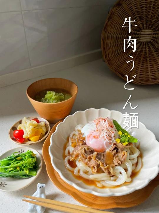 轻松复刻/料理店温泉蛋照烧洋葱牛肉乌冬面