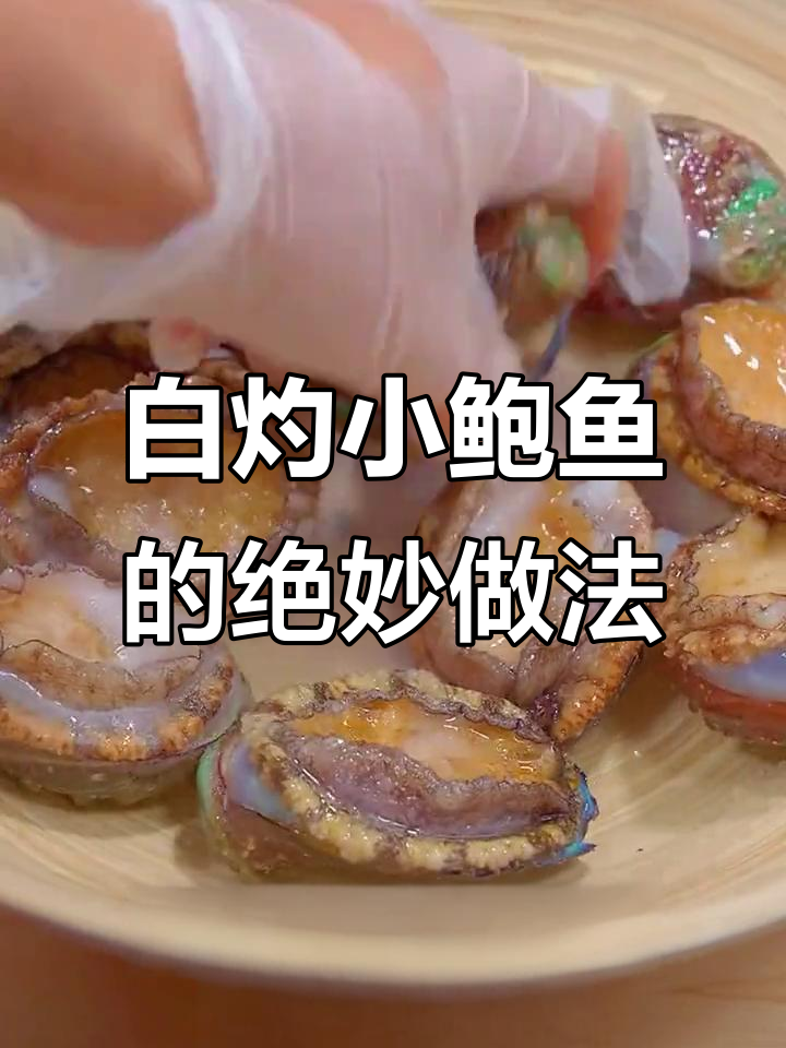 轻松清洗小鲍鱼,白灼做法超简单