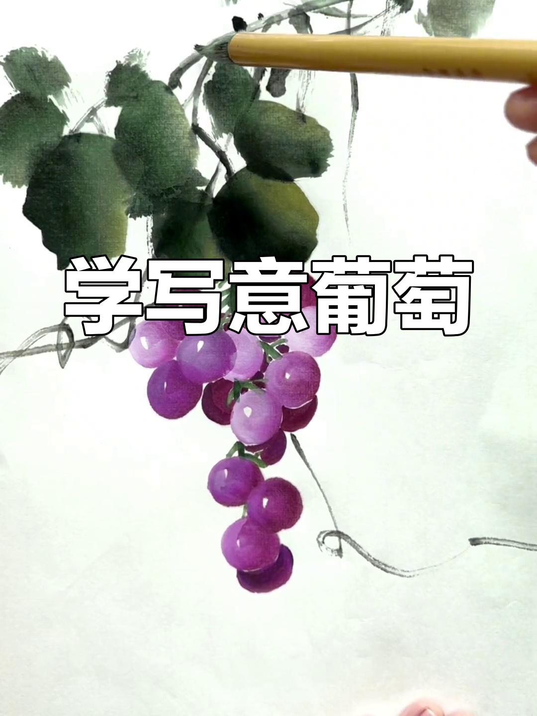 葡萄画法全解析,国画技巧轻松掌握