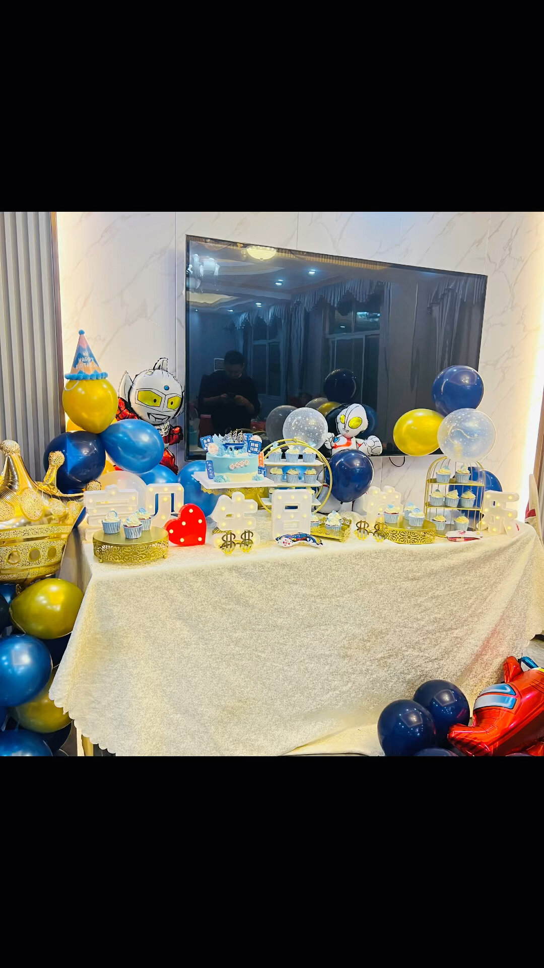 男孩甜品台 帆船蛋糕 10岁生日蛋糕