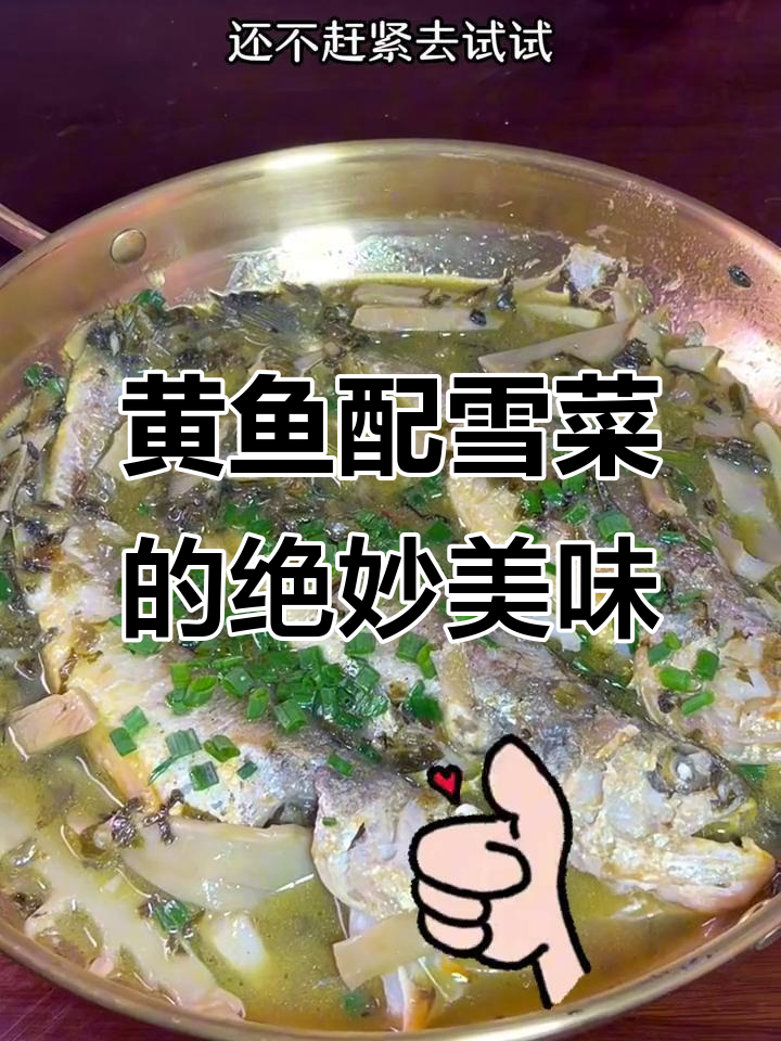 雪菜烧黄鱼,鲜香脆嫩的完美搭配