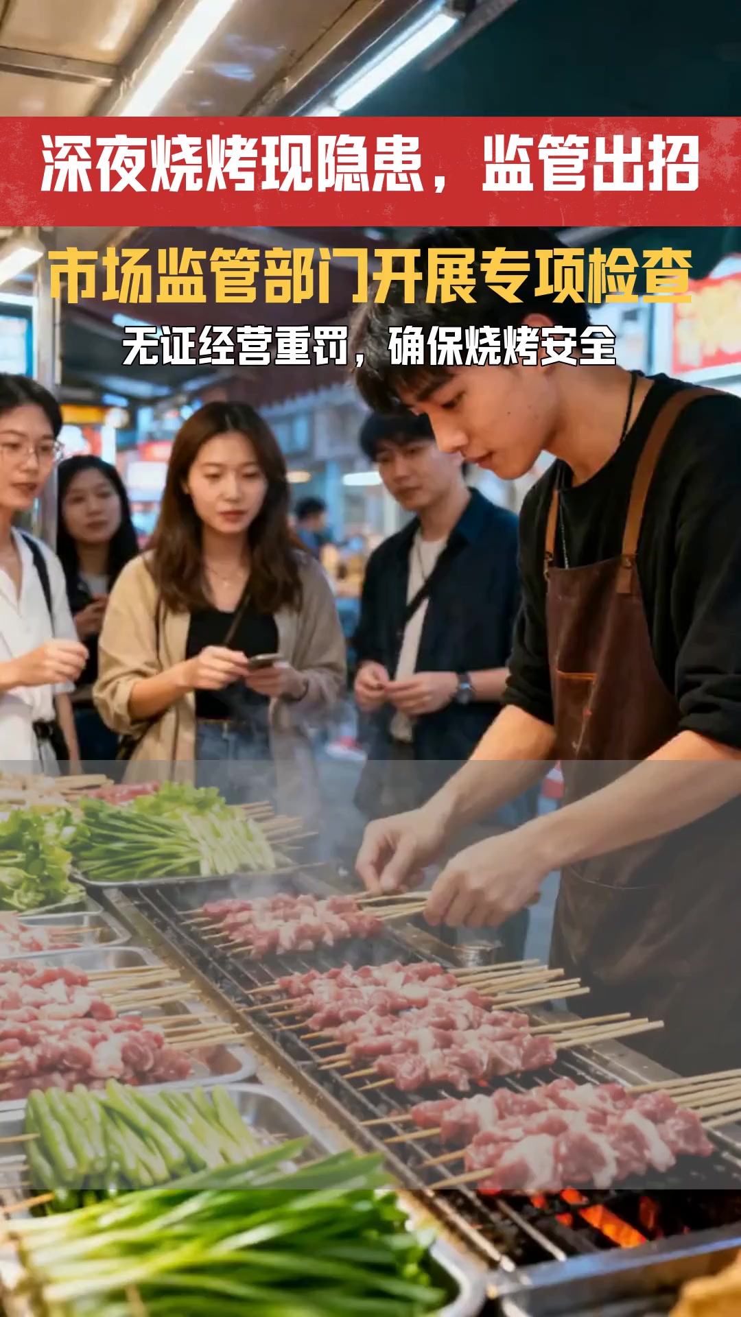 深夜烧烤现杀食材 市场监管部门应如何执法检查