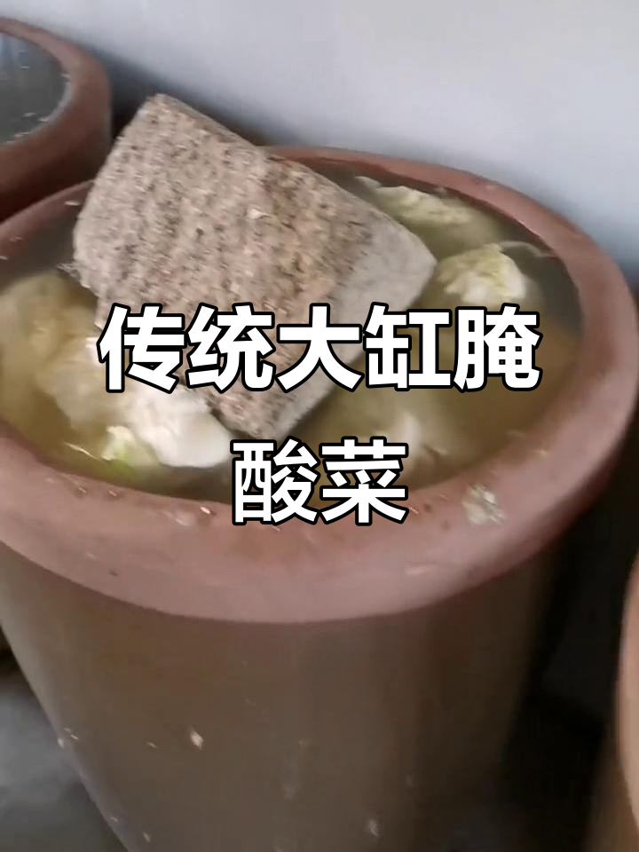 老式大缸酸菜，孕妇老人孩子都爱吃