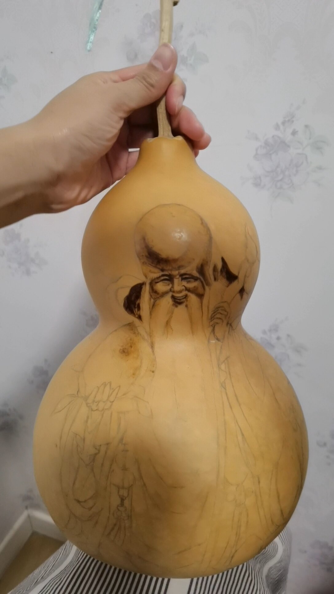 葫芦烙画-弥勒佛