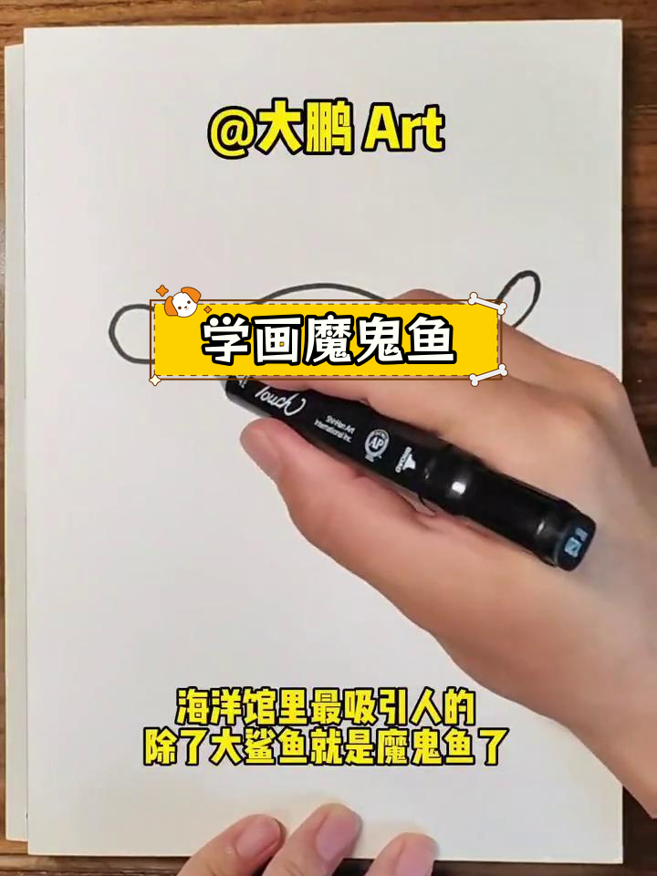 轻松画出可爱的魔鬼鱼
