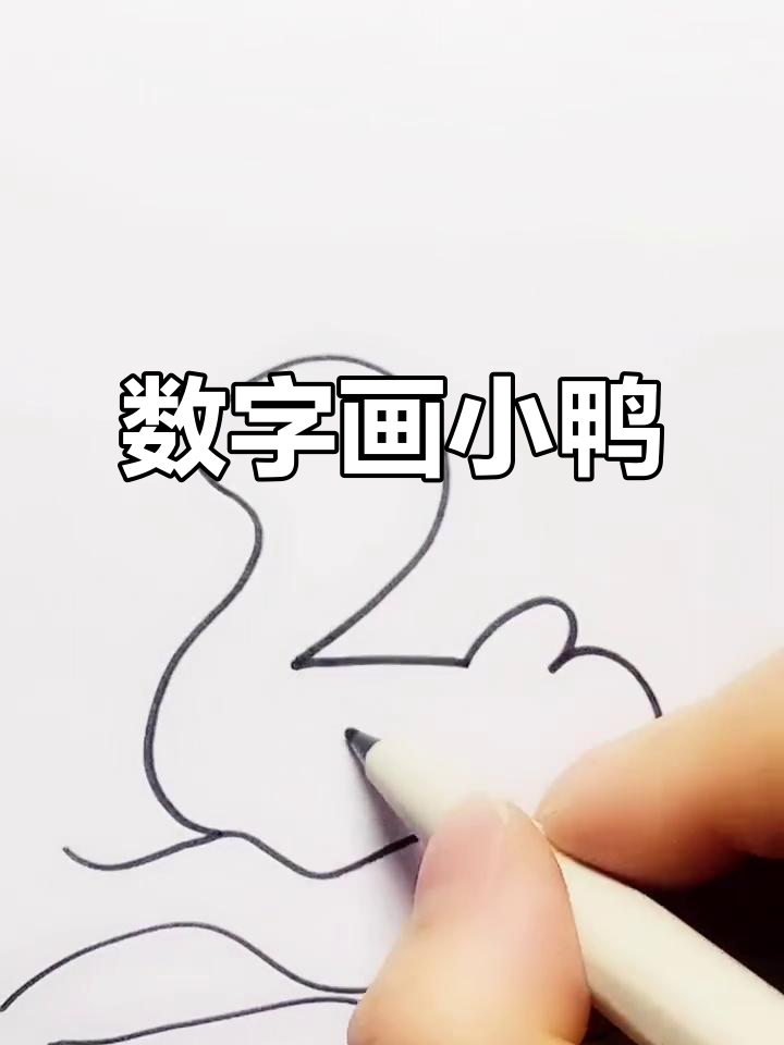 用数字画小鸭子,简单又可爱!
