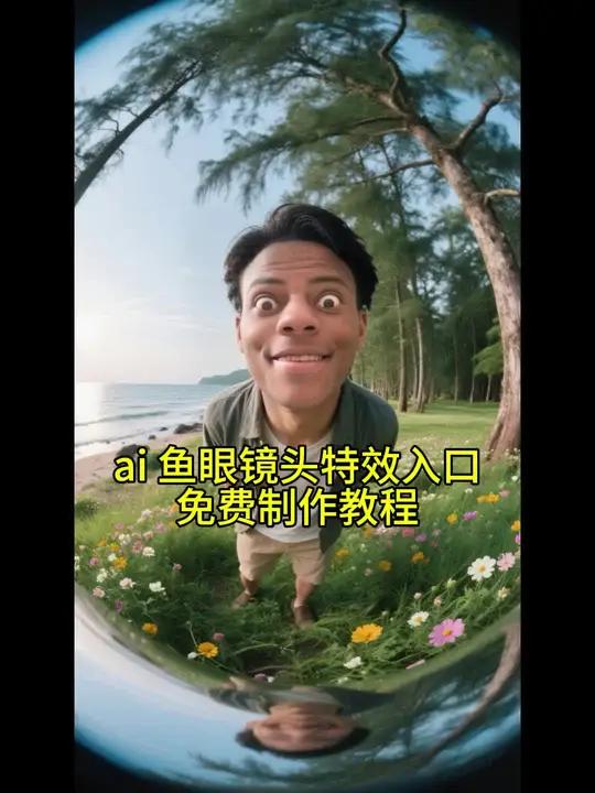 Ai 鱼眼镜头旅行自拍教程来咯!大头钉旅行自拍我也有了ai鱼眼旅行自拍ai搞怪特效即梦ai