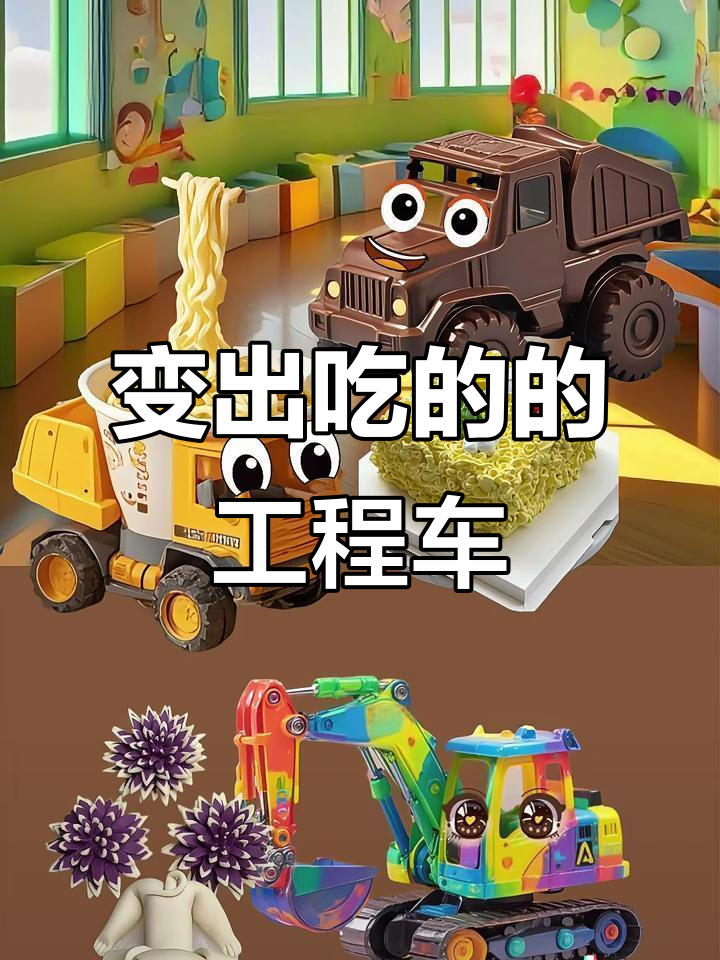 食物工程车大变身,泡面蛋糕和巧克力年糕轻松做