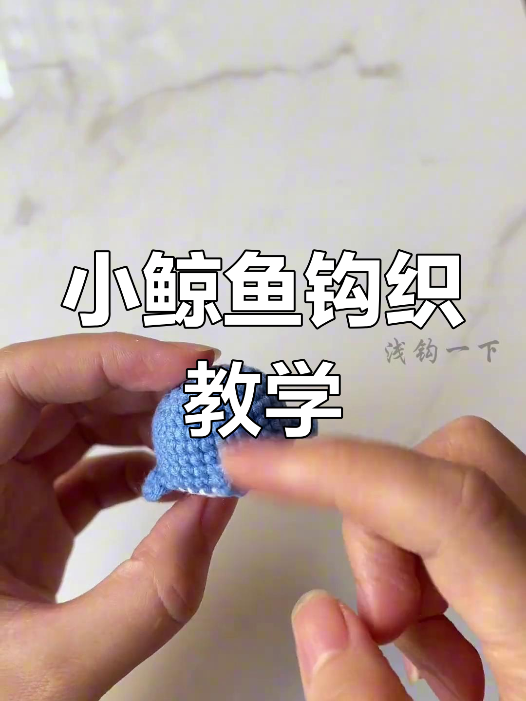 迷你小鲸鱼钩织教程,轻松学会这只超萌小鱼