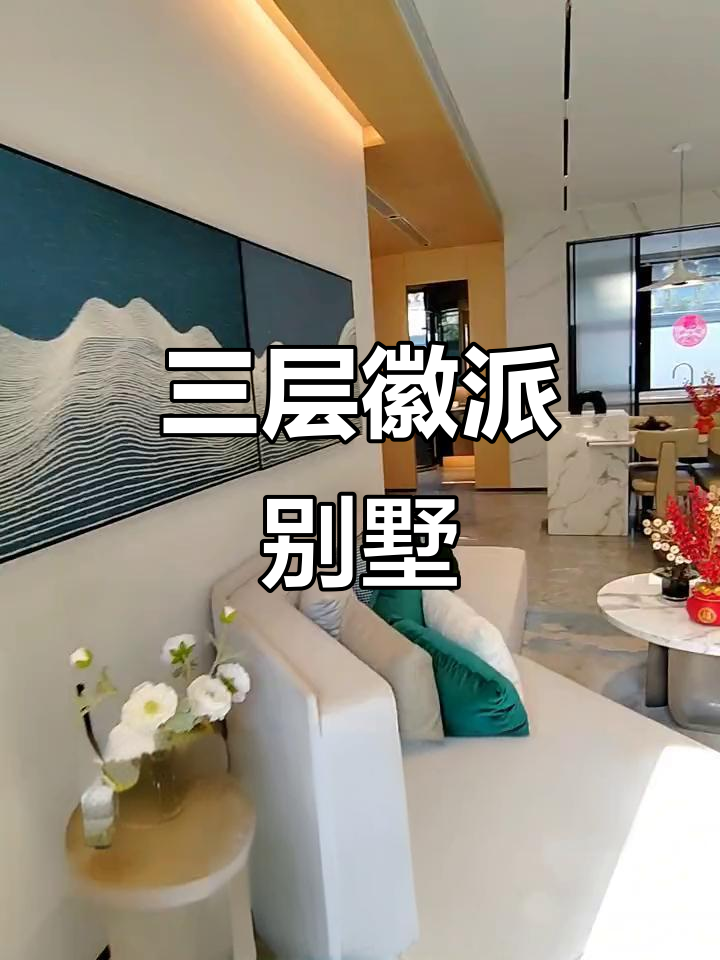 徽派别墅,地上三层地下两层,私家车位一应俱全