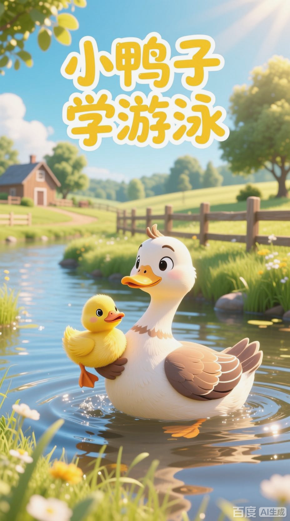 小鸭子学游泳的成长之旅