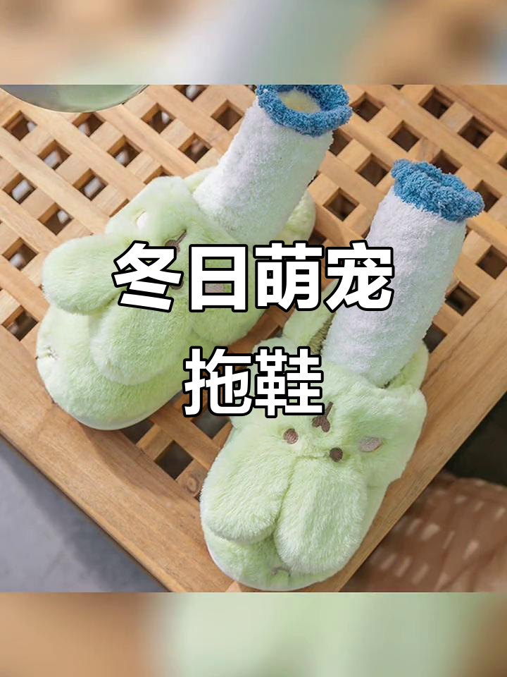 冬季可爱棉拖鞋,毛绒保暖,卡通设计,居家必备