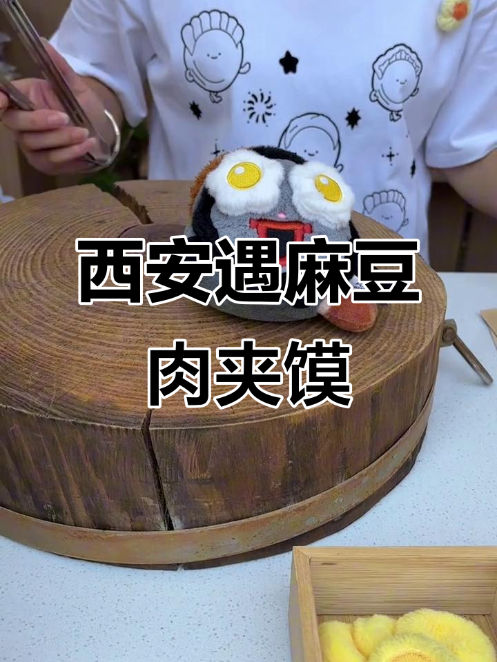 西安街头偶遇肉夹馍摊位,打工的嫑锅热情推荐