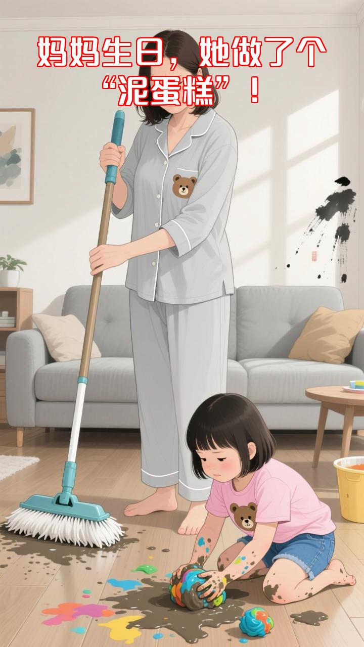 妈妈生日被误解,她竟用彩泥做了惊喜蛋糕!