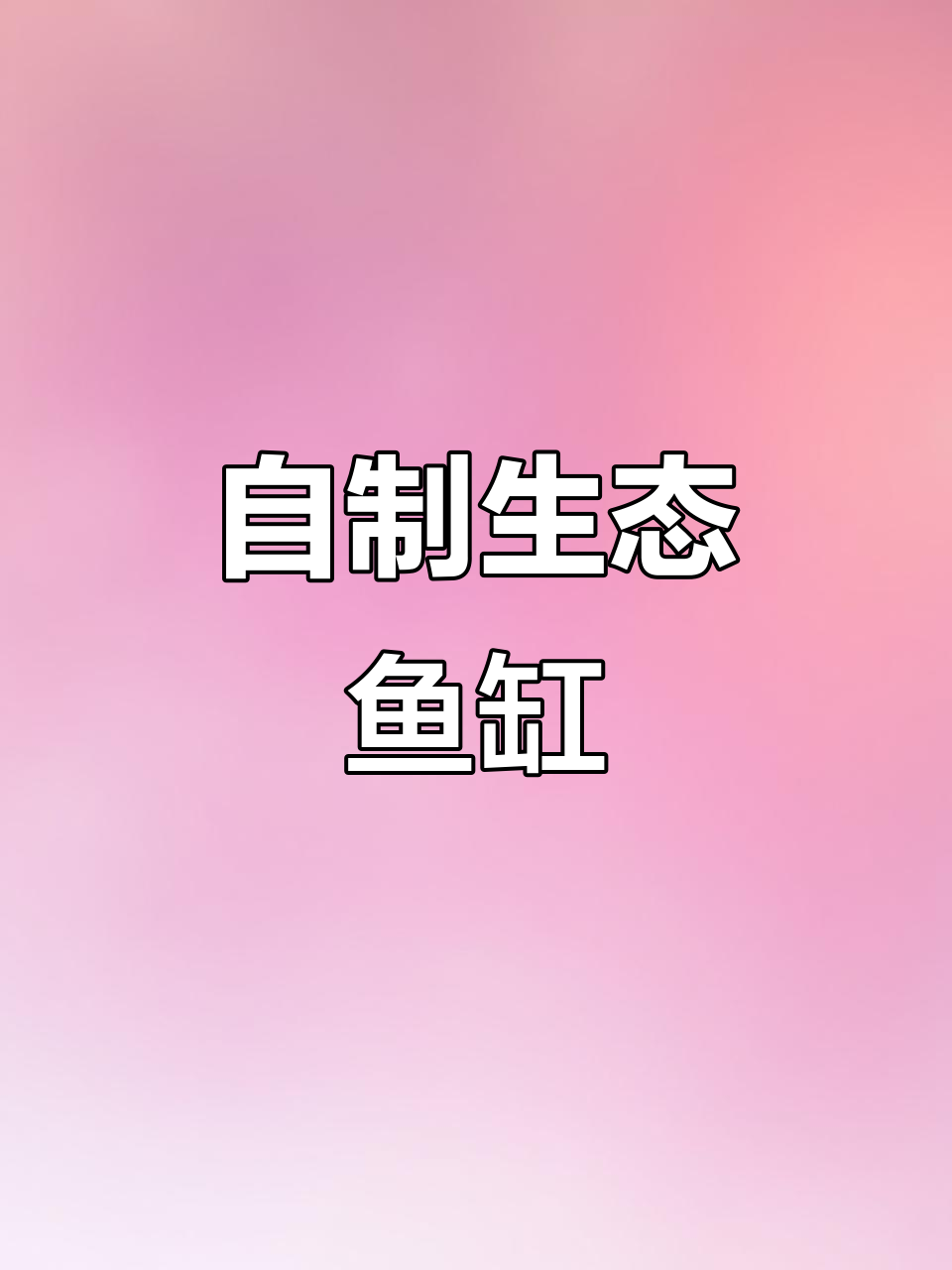 手工鱼缸,穷人也能拥有!自制的更有成就感