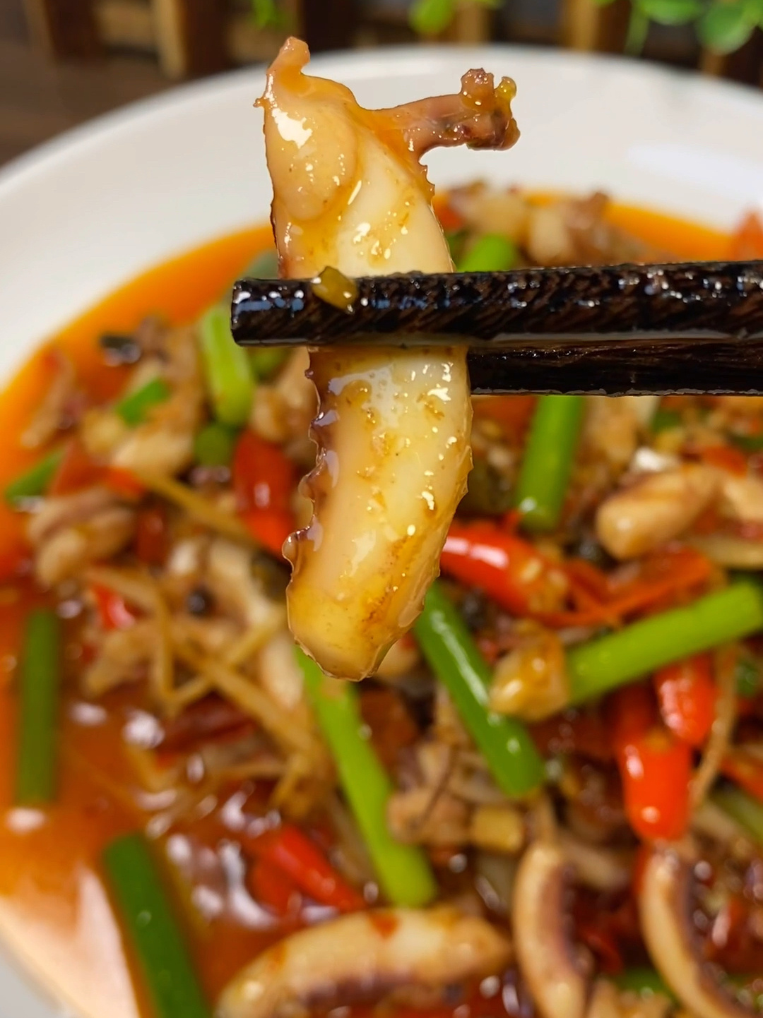 自贡大排档特色菜-火爆鱿鱼须、好吃得挡不住