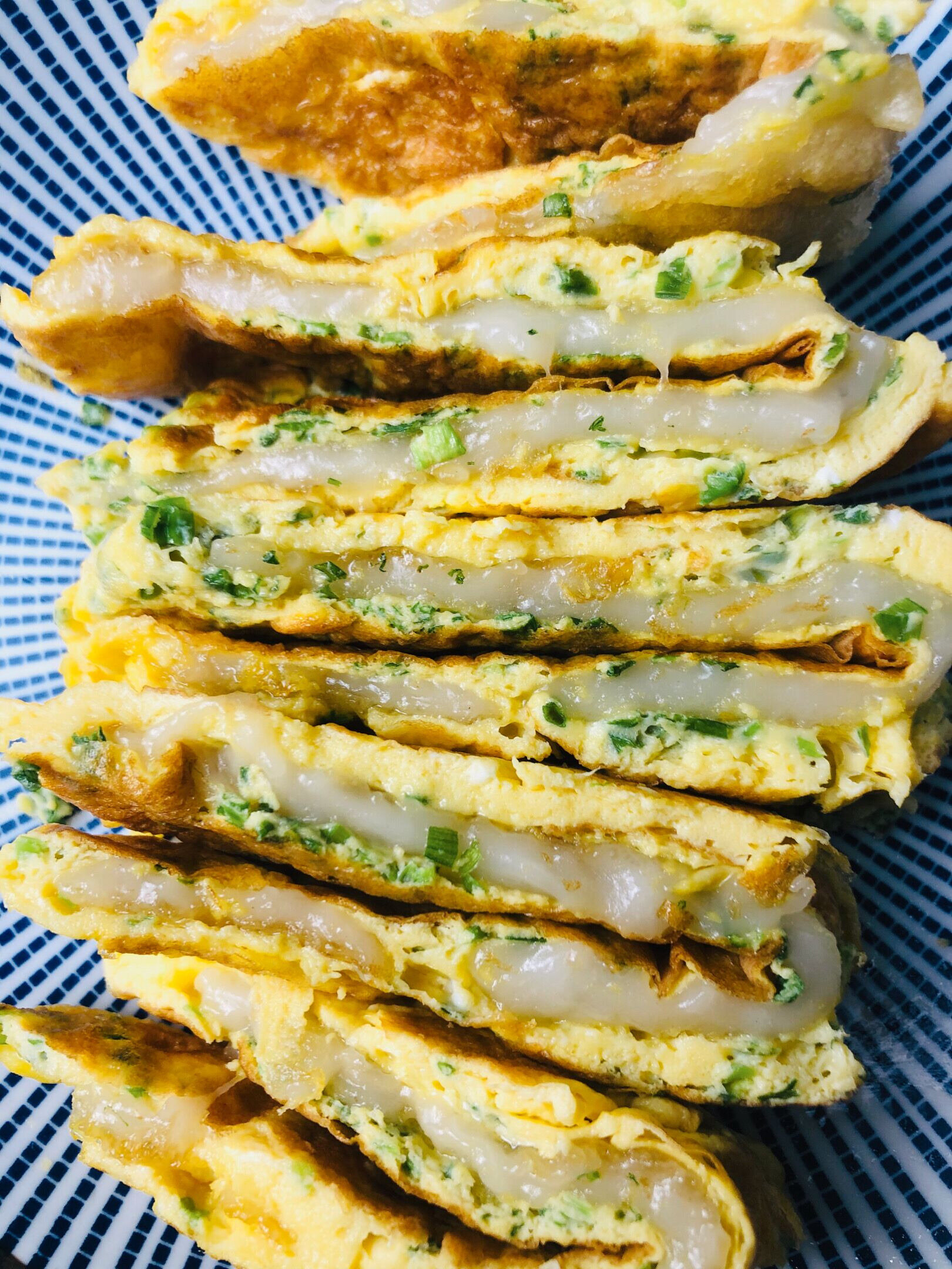 鸡蛋煎糯米糍粑,我妈说我可以出摊了