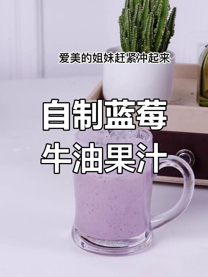 蓝莓牛油果奶昔,轻松自制健康饮品