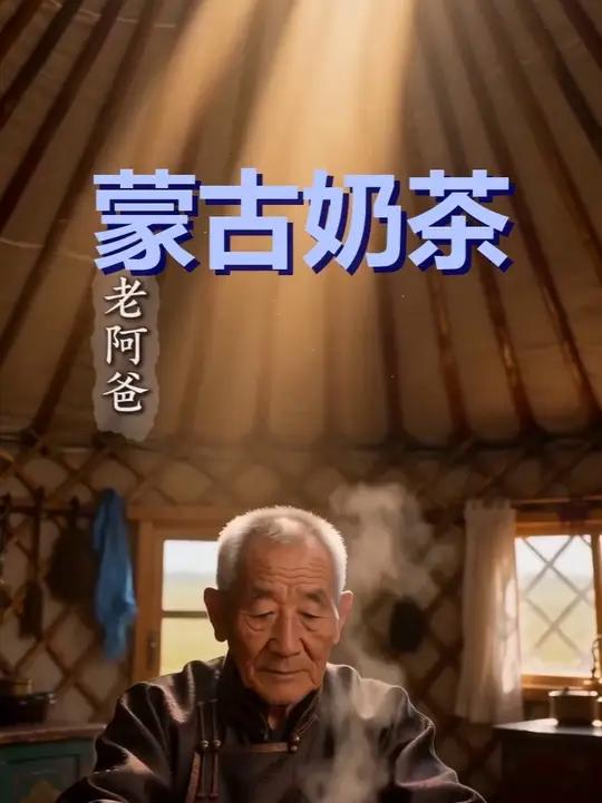晨光里的草原奶茶香，一口入魂 草原深处的传统蒙古包，铜锅煮沸的奶茶有多香？#蒙古奶茶 #草