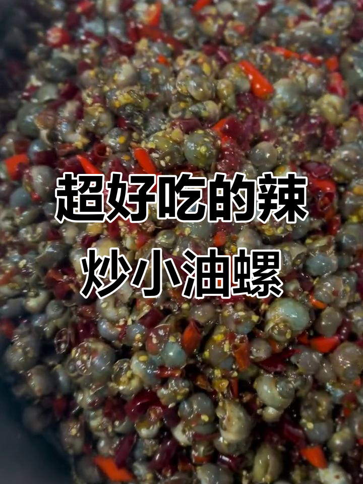 辣炒小油螺，鲜美无比！吃上一口就停不下来