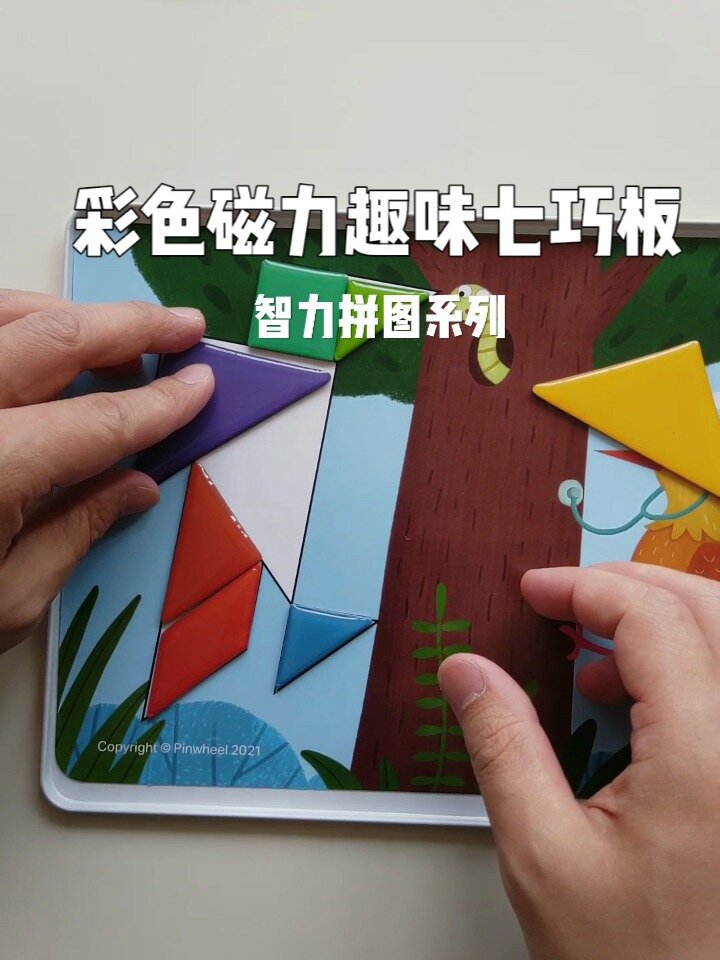 智力拼图系列.29|彩色磁力趣味七巧板