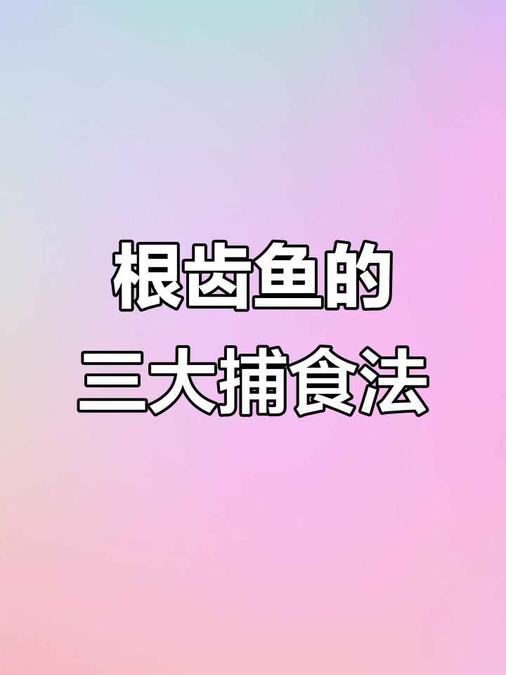 根齿鱼捕猎技巧大揭秘:三种方式让你防不胜防