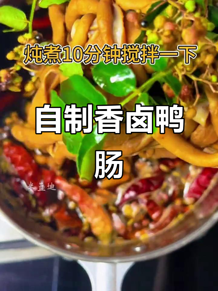 在家做香卤鸭肠,调料放对味无敌好吃