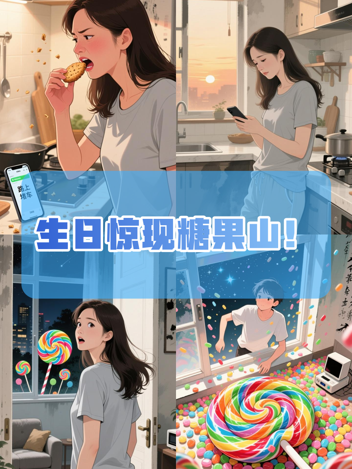 生日当天,她意外收获整座糖果山!