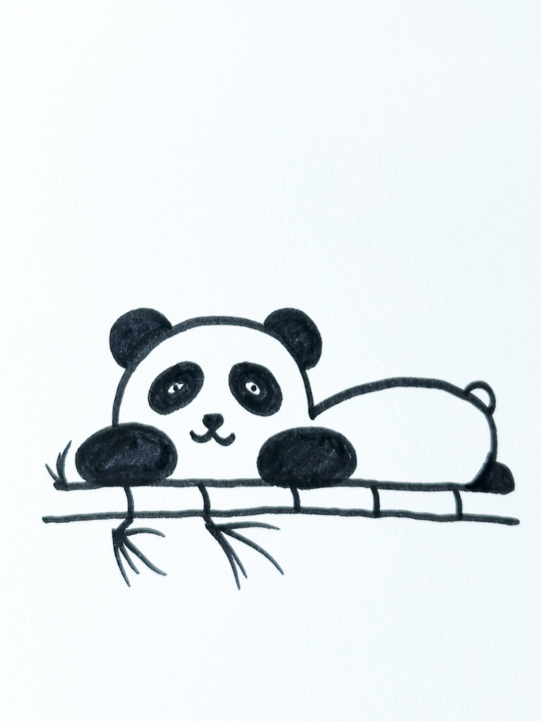 超可爱的大熊猫简笔画教程来了