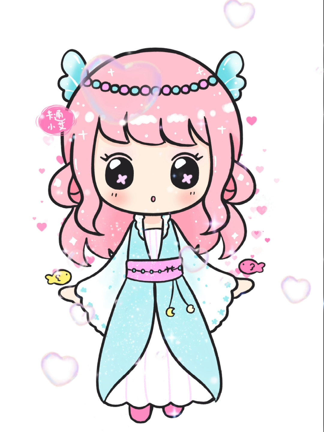 十二星座古风公主简笔画