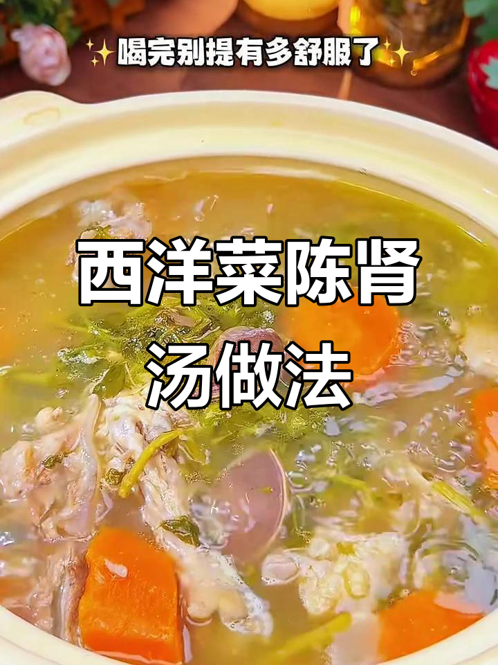 如何煲出鲜甜不苦的西洋菜陈肾汤，秘诀大公开