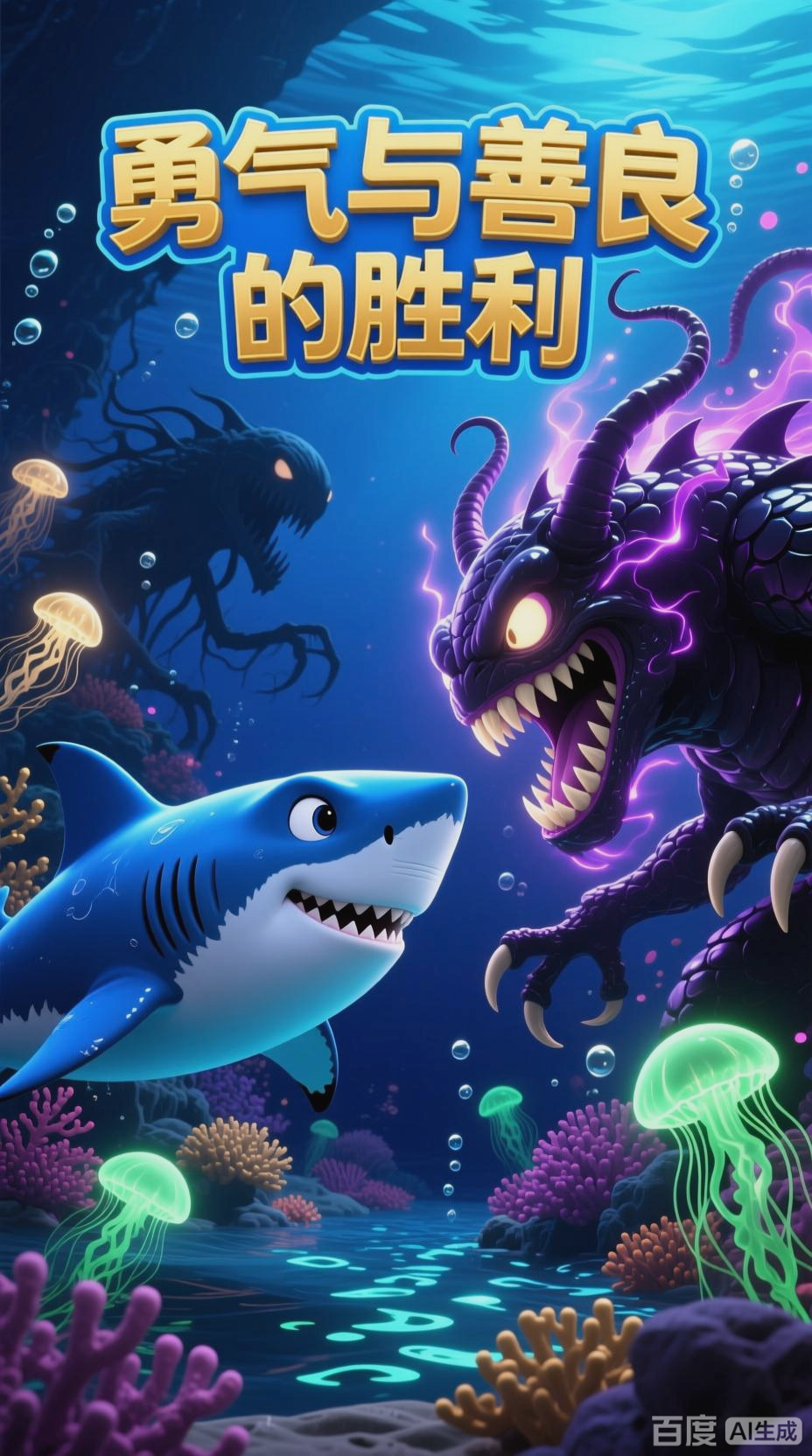 大鲨鱼战胜大怪兽的传奇