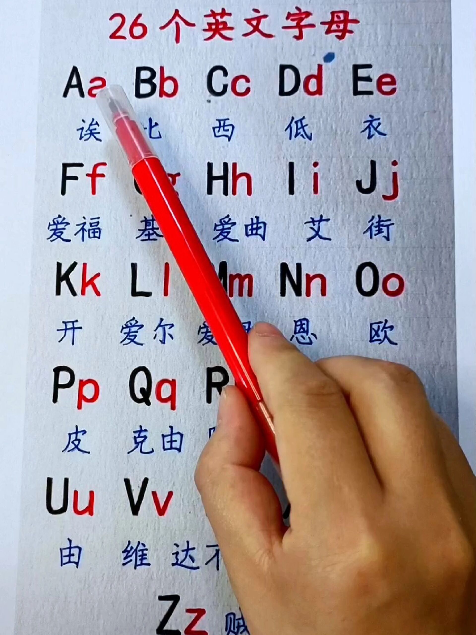 26个英文字母