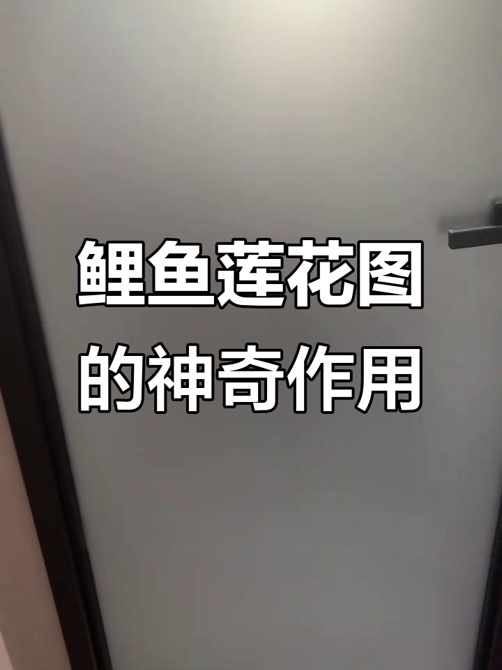 卫生间贴鲤鱼莲花图，心情慢慢变好