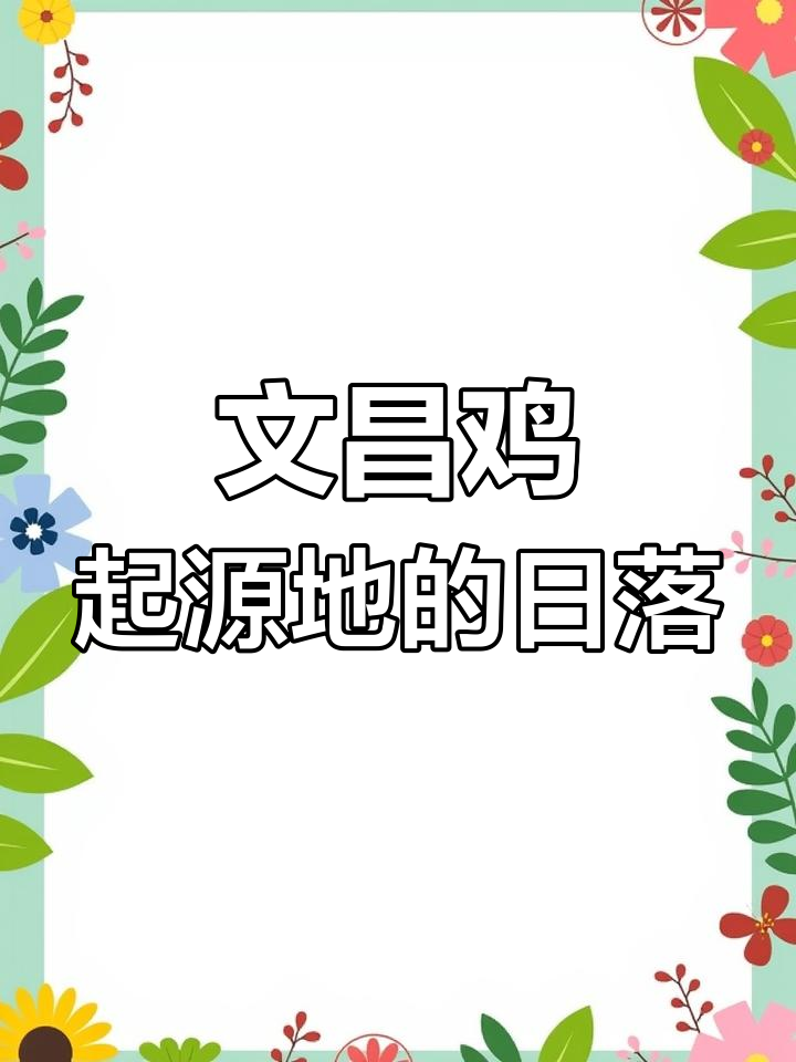 海南文昌鸡发源地潭牛的晚霞美景